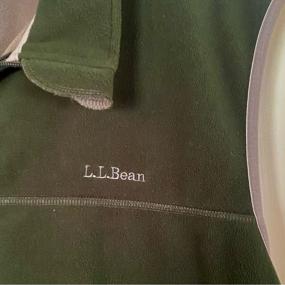 LL Bean Polartec Weather Channel Fleece Full Zip Vest Hunter Green XXL EUC - Picture 6 of 7